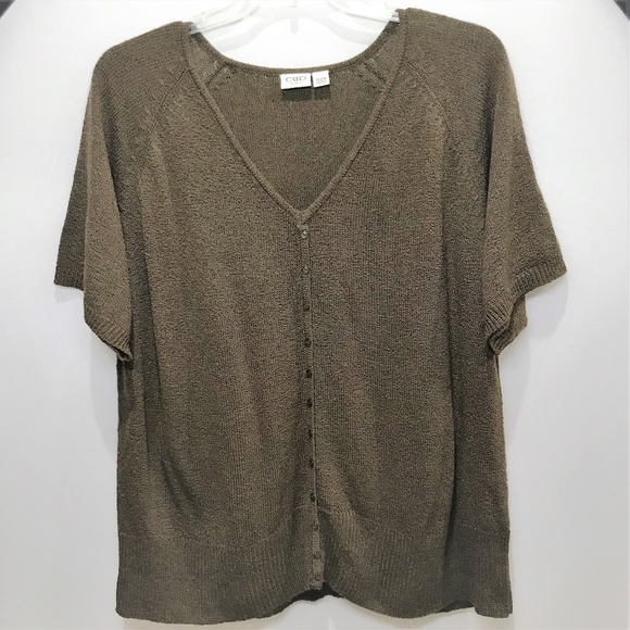 Cato Tops - (SOLD)Cato Brown Short Sleeve Top Shirt sz 22